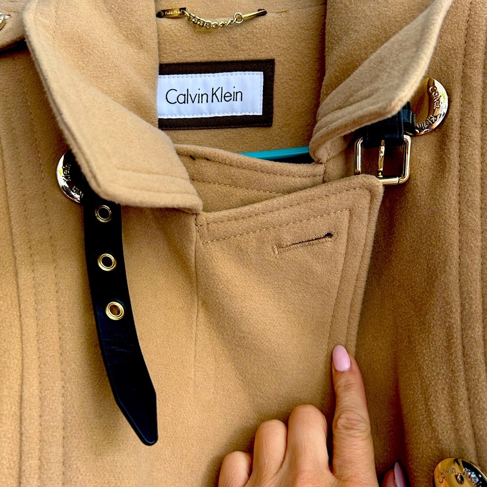 Calvin Klein camel coat- previously listed the wrong size. This is a size 10